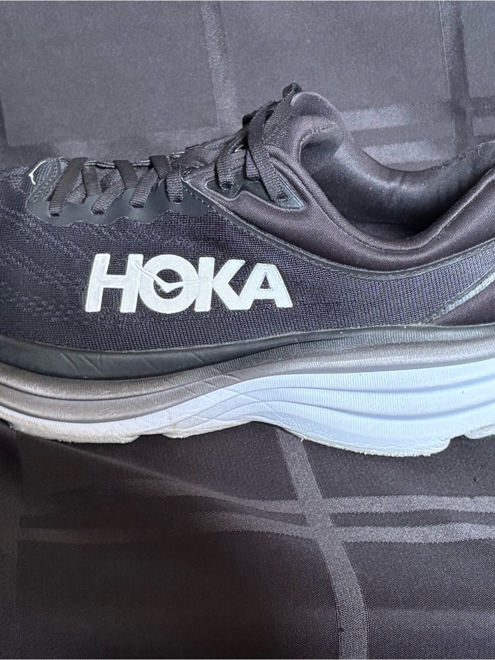 Hoka Bondi 8 Wide Sneakers Running Athletic Sport Shoes Black Mens Size:10.5EE